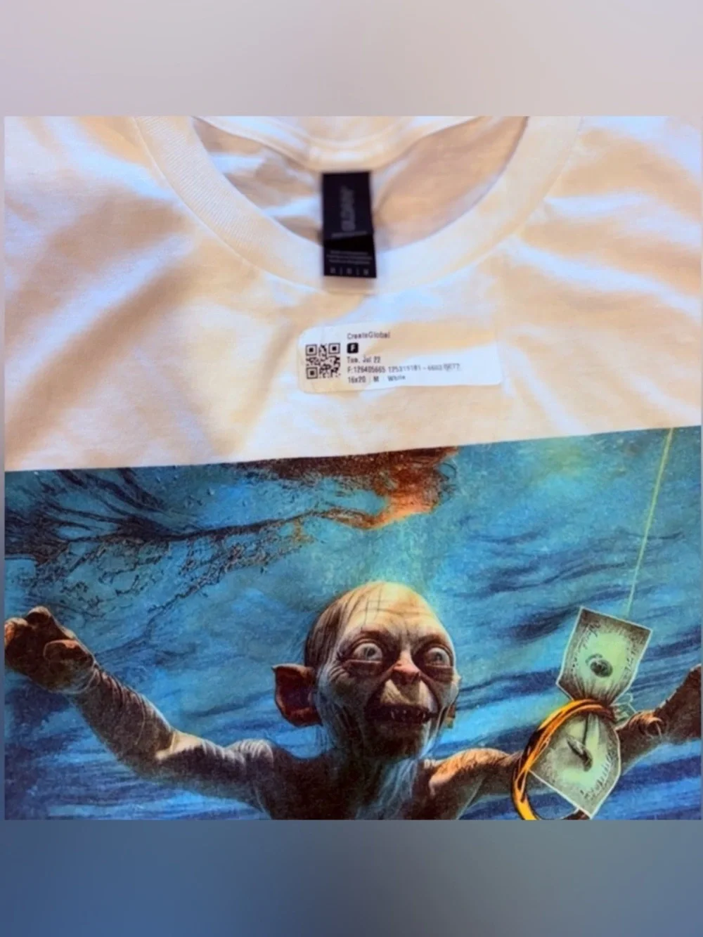NWT Graphic Like- Nirvana Teen Spirit T-Shirt with Gollum Print